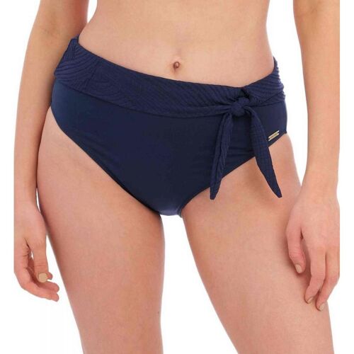 Culotte De Bain Taille Haute - Bleue En Nylon 