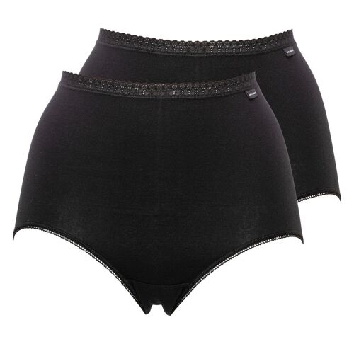 Lot De 2 Culottes Taille Haute Coton Bio - Noir 