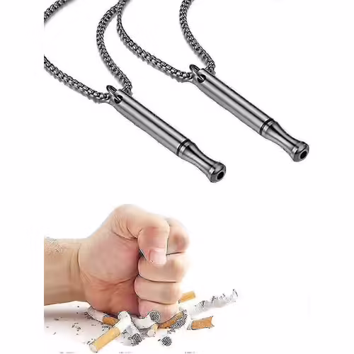 Collier Anti-Tabac, 2 Colliers Anti-Anxiété, Colliers Anti-Vape, Colliers Anti-Tabac, Exercices De Respiration, Cadeau De Noël (Adulte, Femme), 2 Pièces, Argent