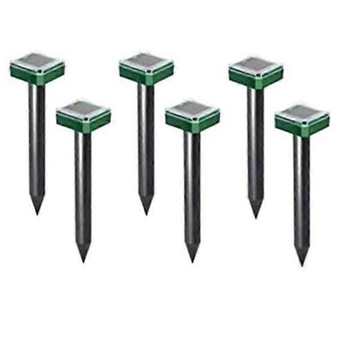 Lot De 6 Répulsifs Solaires À Vibrations Ultrasoniques Pour Extérieur, Répulsifs Anti-Serpents, Anti-Taupes, Répulsifs Électroniques Pour Jardin, Cour, Ferme, Etc.