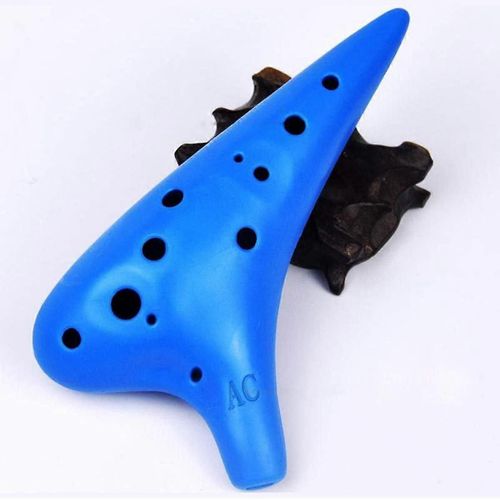 Ocarina Alto En Do 12 Trous En Plastique 2025, Instrument De Musique Simple Pour Enfants, Débutants Et Fans De Zelda (Bleu)