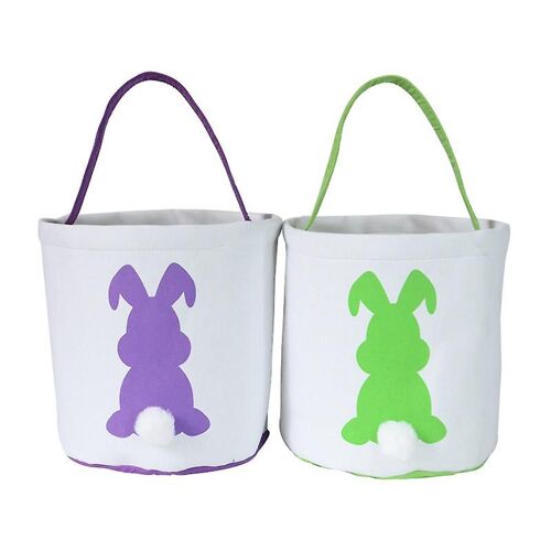 Lot De 2 Sacs De Pâques En Forme D'oreilles De Lapin, Paniers De Pâques En Toile De Jute, Sacs-Cadeaux Pour La Chasse Aux ?ufs De Pâques