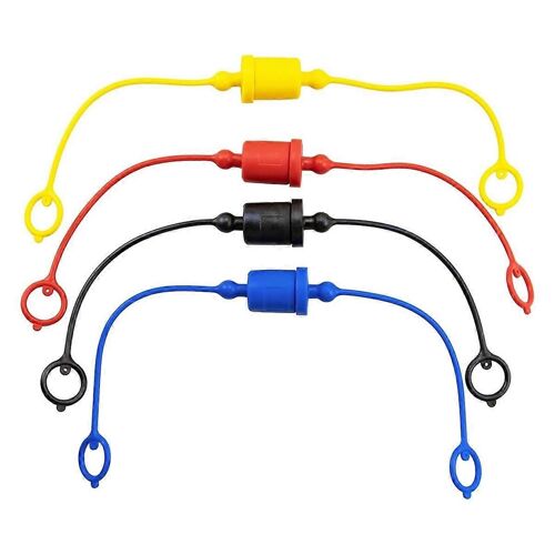 Lot de 4 bouchons anti-poussière mâles et femelles pour coupleur rapide hydraulique, bouchons/capuchons anti-poussière en caoutchouc (-A 3/8 po)