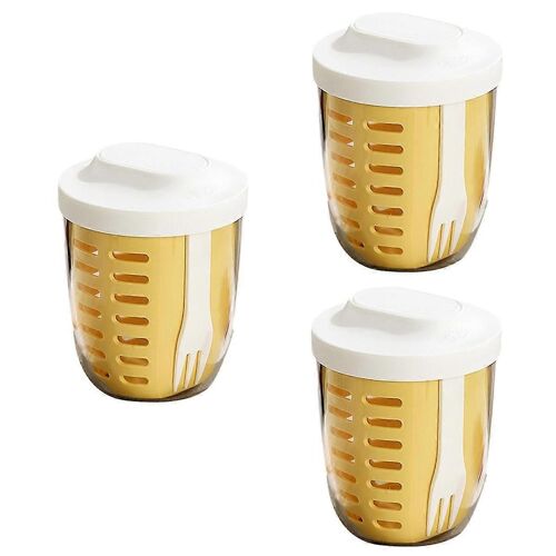 Tasse À Salade, Tasse À Fruits Pour Pique-Nique, Tasse À Égoutter À Double Couche, Tasse À Petit-Déjeuner Portable, Tasse À Soupe, Fournitures De Cuisine