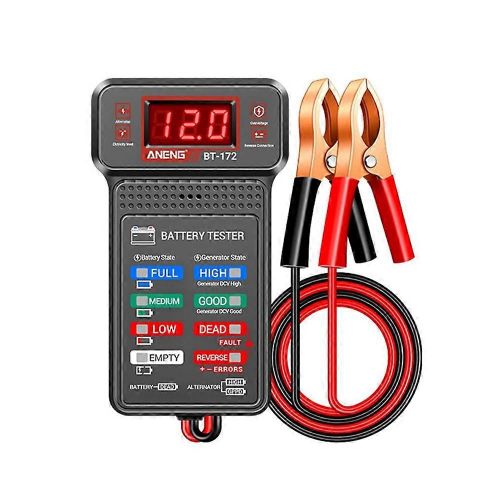 Bt-172 Testeur De Batterie 12vdétection De L¿Industrie De La Réparation Automobile Avec Affichage Inversé Led Pour L¿Outil De Diagnostic Du Vérificateur De Batterie De Voiture