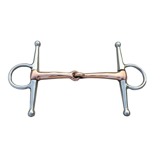 Mors d'équitation à branches longues en acier inoxydable, anneau en D flexible, ensemble libre, boucle, double brisure, cuivre