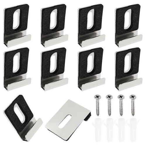 Kit de suspension de miroir robuste 10 pièces, matériel de montage de miroir lourd, clips de miroir pour montage mural,