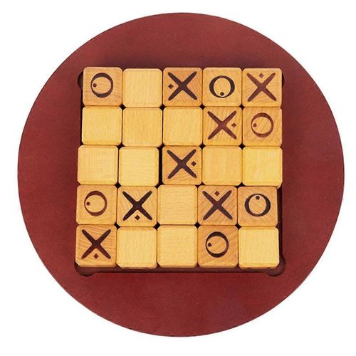 Jeu D'échecs Xo En Bois, Mini Jeu De Morpion, Jeux De Société Interactifs Et Éducatifs Pour Enfants