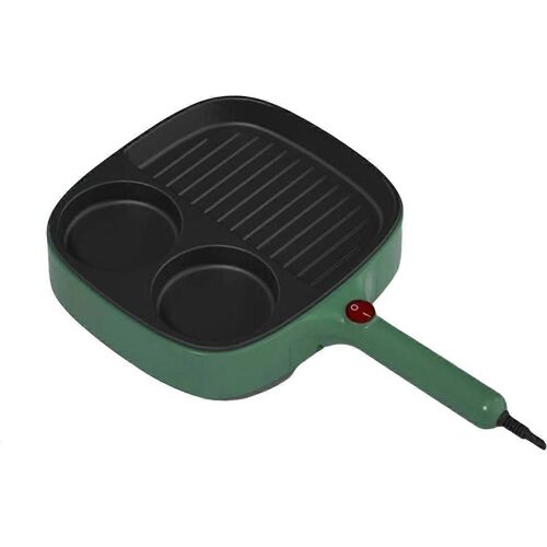 Poêle À Omelette Électrique 3 En 1, Poêle À Barbecue, Cuisinière Électrique Multifonction, Antiadhésive, Marmite, Cuisson À La Vapeur