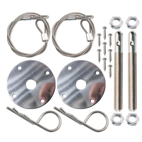 Kit De Goupilles De Capot Pour Voiture, Kit De Clips De Verrouillage De Plaque De Goupille De Capot, Goupilles De Capot Moteur Universelles, Loquet De Verrouillage De Capot
