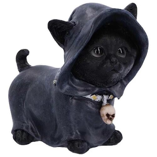 Statue de cape de chat d'Halloween, statue de pendentif crâne de chat, statue de chat, décoration de bureau à la maison d'Halloween