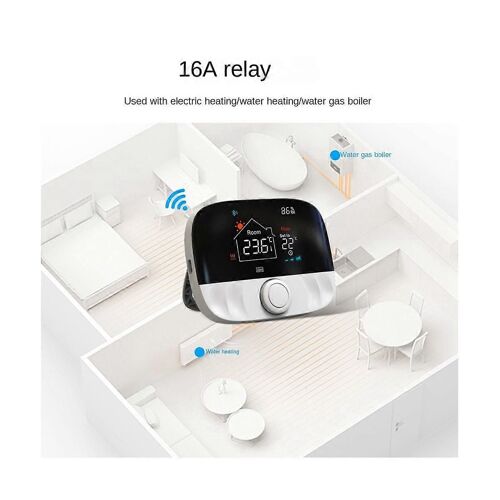 Thermostat intelligent Tuya, contrôleur d'écran LCD RF Wifi adapté au chauffage par le sol et à la chaudière à gaz