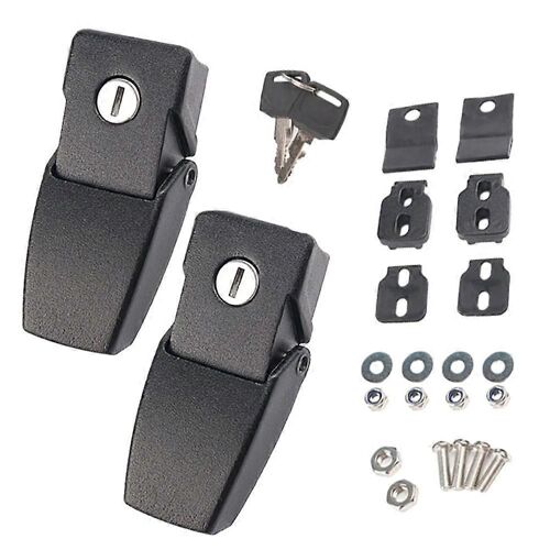 1 Ensemble De Couvercles De Loquet De Capot De Verrouillage De Moteur De Voiture Avec Clés Pour Jk Unlimited 2007-2017