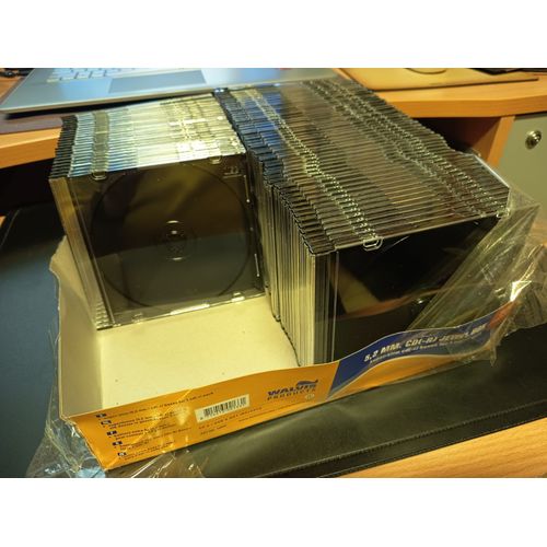 Boîte 60 Boîtiers CD/DVD Slim Coloris noir