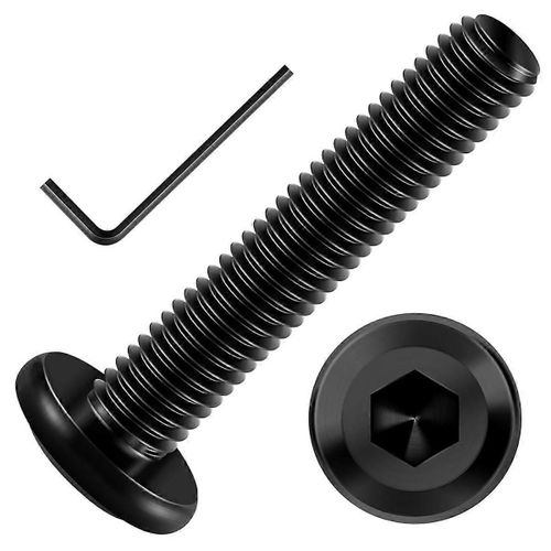 Lot de 20 embouts hexagonaux plats M6 x 35 mm, boulons de meubles en acier inoxydable 304, filetage complet