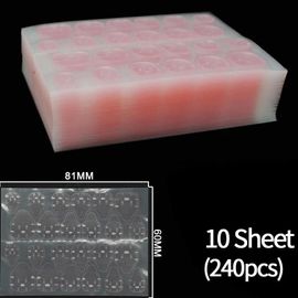 Colle À Gelée Double Face Pour Faux Ongles,Ruban Adhésif Transparent Pour Nail Art,Autocollants De Colle,Accessoires De Manucure Réutilisables Pour Bricolage--Pink 240pcs 