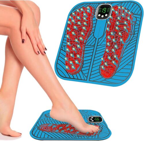 Massage Pieds, Masseur Pieds Electrique 8 Modes Et 19 Intensités,Masseur De Pieds Électrique Pliable Et Portable Pour La Circulation Sanguine Et Le Soulagement Des Douleurs Musculaires