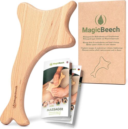Spatule De Massage Pour Maderothérapie Et Drainage Lymphatique En Bois De Hêtre Huilé Masseur Cellulite 15 X 26 Cm 193 G