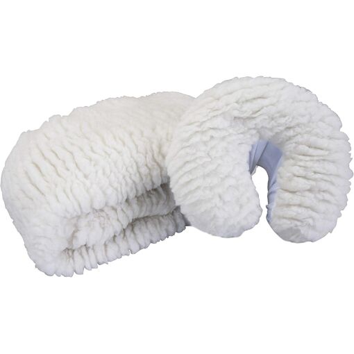 Lot De 2 Housses De Protège-têtière En Flanelle De Coton - Blanc - Vivezen - Neuf Avec étiquettes