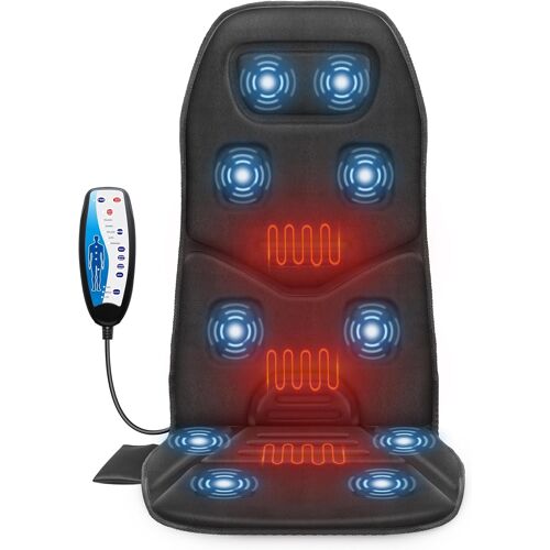 Coussin De Massage, Appareil De Massage Du Dos Avec Chaleur, 10 Moteurs De Vibrations, Coussin De Massage Avec Vibration Pour Le Dos Et Le Cou, Appareil De Massage Pour Chaise Pour Bureau