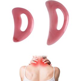 2 Pièces Gua Sha Corps Avec Poignée,Large Résine Drainage Lymphatique Masseur Pour Élimination De La Fatigue Et Drainage Lymphatique,Appareil De Massage Pour Les Muscles Des Jambes,Du Dos,Du Visage
