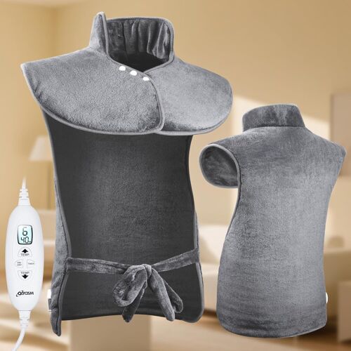 Coussin Chauffant Electrique 60 X 100 Cm Coussin Chauffant Dos Avec Arrêt Automatique Chauffage 10 Niveaux De Chauffage Lavable Soulager La Douleur Musculaires Pour Dos Nuque Épaules Nuque