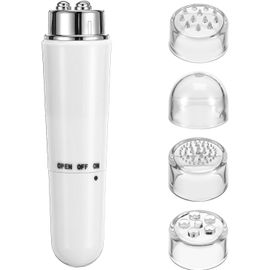 Appareil De Massage Électrique 4 En 1 Pour Le Visage, Par Acupression, Mini Électrique, Pour Soulager La Douleur Et Les Muscles (Blanc)