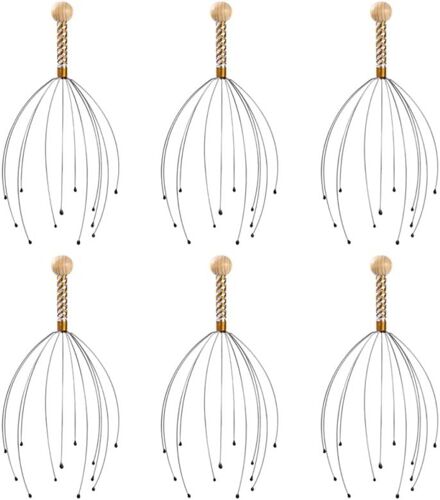 6pièces Masseur De Scalp Octopus De Outils De Massage Tête Relaxants Accessoire De Massage Pour Cou Épaules Et Plus