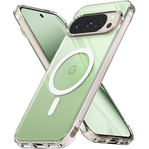 Coque Pour Google Pixel 10 Pro Xl Case Accessoires [Fusion Magnetic] Compatible Avec Magsafe/Pixelsnap Magnétique Transparente Ultra Fine Rigide Back Souple Bumper Étui Antichoc Protection