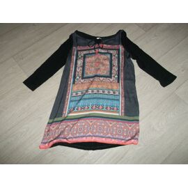 Tunique Promod Multicolore Et Noire, Fluide, Taille S Tbe