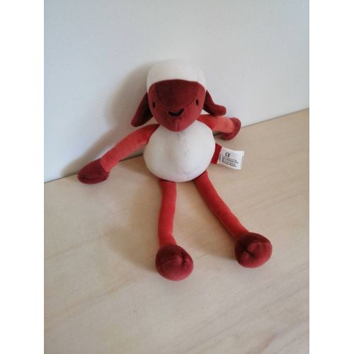 Doudou agneau blanc bordeaux marese