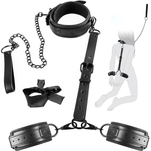 Kalanka-Menottes Sex Lit Sexy Érotique Jouet Sexuelle Adulte Couple Sex Toy¿S Femme Bdsm Sextoyse Couple Plaisir Bondage Sexy Femme Coquine Sextoyse Homme Sex Menottes Sex Adulte Pour Couple (Noir Pr