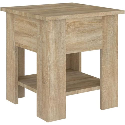 Table Basse Table D'appoint Bout De Canapé Table De Salon Meuble De Salle De Séjour Intérieur Chêne Sonoma 40x40x42 Cm Bois D'ingénierie