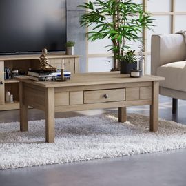 Home Discount Table Basse 1 Tiroir Chêne Naturel Panama,Beige