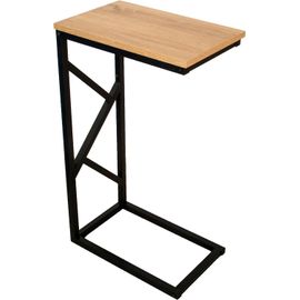 Table D'appoint,Bout De Canapé,Bout De Canape Bois,Table Basse Avec Structure En Métal,Montage Facile,Style Industriel,Pour Salon,Balcon,¿40x25x68 Cm