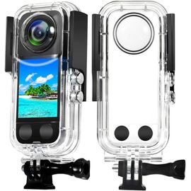 Boîtier Étanche Pour Caméra D'Action Insta360 X3-Boîtier De Plongée-40 M-Avec Pince À Montage Rapide Pour Appareil Photo Panoramique Insta360 X3