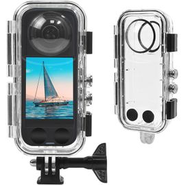 Boîtier Étanche De 40 M Pour Insta 360 X3,Boîtier De Protection Pour Plongée Sous-Marine,Coque Pc,Support De Support Avec Moins De Verre Pour Caméra D'Action Insta 360X3