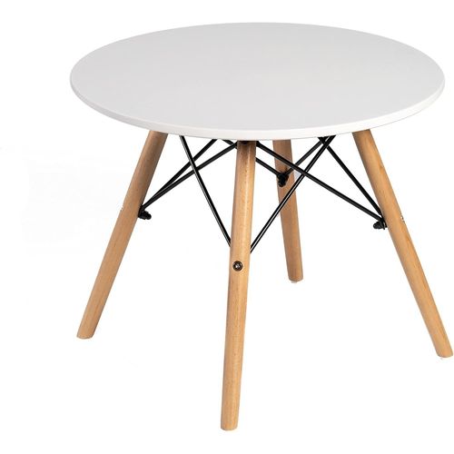 Table Basse,Bois Plastique,Blanc,50xh42 Cm