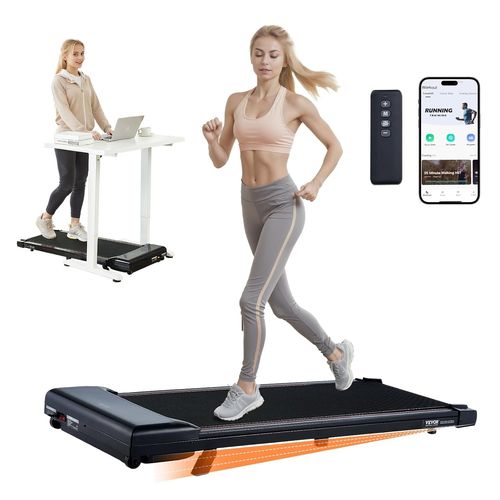 Tapis De Marche Sous Bureau,Tapis De Course Avec Inclinaison,2,5 Hp,Vitesse 1-6 Km/H,Capacité De Charge 120 Kg,Avec Télécommande,Écran Led Et Bluetooth,Pour Fitness Maison,Bureau,Gym