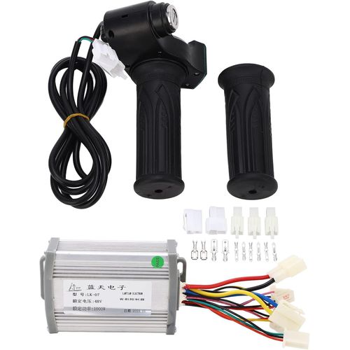 Contrôleur De Scooter Électrique,Controleur Trottinette Electrique 48v 1000w,Accélérateur Rotatif Avec Jeu De Clés De Verrouillage,Kit Velo Electrique Pour Trottinettes Électriques