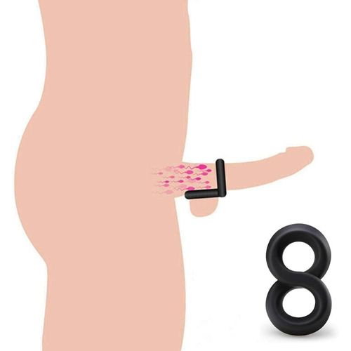 Kalanka-Ekidaz 1pc Bague En Silicone Noir Pour L'entraînement D'endurance De 8 Personnages Pour L'entraînement Retardé