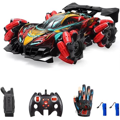 Voiture Télécommandée,2,4 Ghz Voiture Rc Avec Lumières Froides,Musique,Gant De Dérive Latérale,Geste Radio Et Montre Télécommande