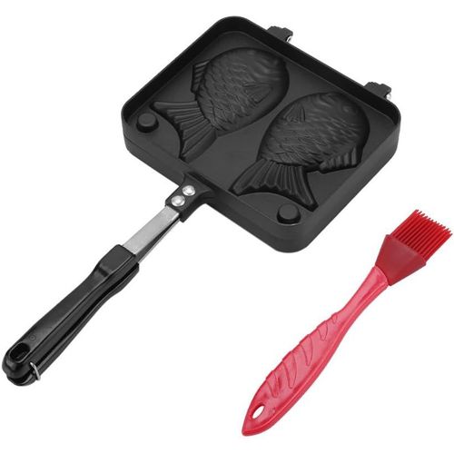 KALANKA-Revêtement antiadhésif à double couche avec forme de poisson et moule en alliage d'aluminiumGaufrier Antiadhésif de Moule Induction Cooker Induction Cooker Induction Cooker