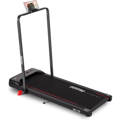 Mc-70 Tapis De Course Pliable À Vitesse Réglable Jusqu'à 10 Km/H,Inclinaison,Surface De Course 38.5x95cm,Guidon Rabattable Et Écran Lcd