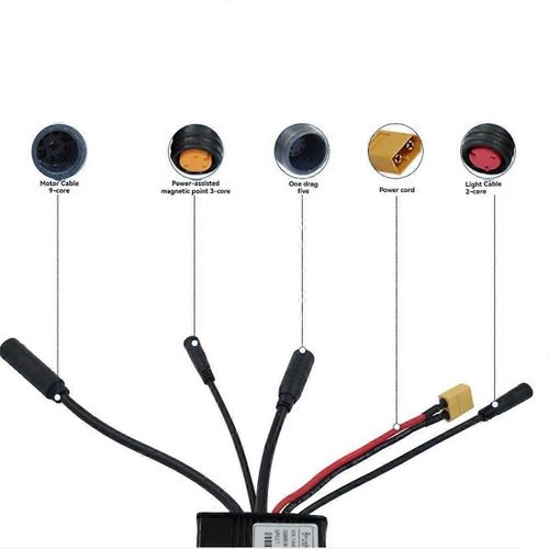 Contrôleur D'onde Sinusoïdale À Trois Modes Pour Vélo Électrique 24 V/36 V/48 V Avec Écran Lcd S866, Connecteur Étanche 26 A Pour
