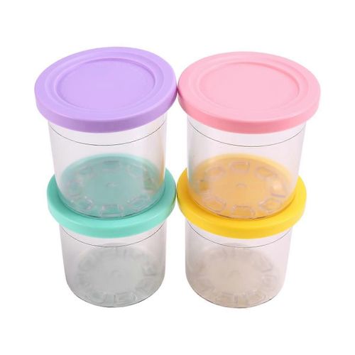 Lot de 4 pintes et couvercles pour sorbetière Creami NC300 NC301 NC299AMZ, pintes de 473 ml, gobelets de sorbetière, lave-vaisselle