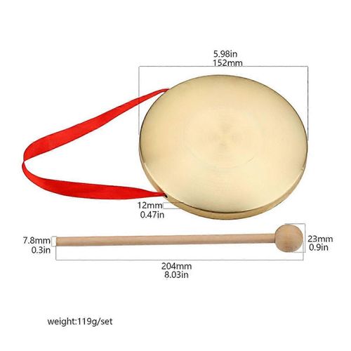 Gong À Main Pratique, Instrument De Percussion Pour Fête Scolaire