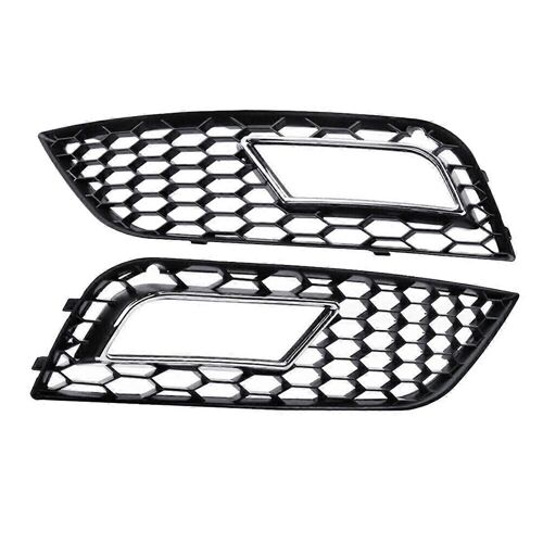 Grille De Protection Chromée Pour Phare Antibrouillard Avant, En Nid D'abeille, Pour Audi A4 B8.5 Standard Edition 2013-2016