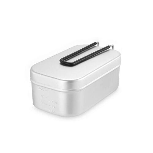 Boîte À Lunch En Aluminium, Boîte À Lunch Chauffante D'extérieur Avec Couvercle Et Gants, Ensemble De Camping, Bol, Boîte À Lunch De Voyage