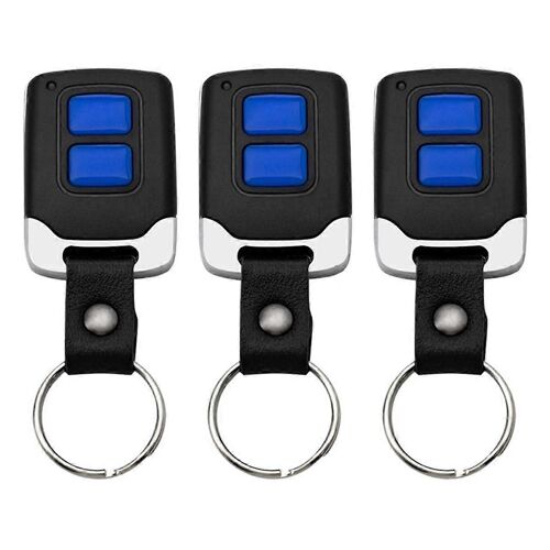 Lot de 3 télécommandes de porte de garage 433 MHz, 2 touches, sans fil, avec fonction de clonage et de copie